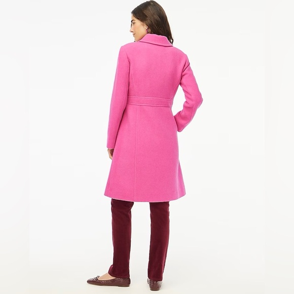 NWT J. Crew Wool-blend lady day coat in Dusty Bloom Pink Peacoat Size 00 - Picture 4 of 11